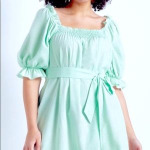 Smocked Front Mini Day Dress